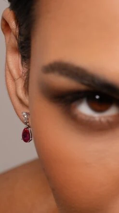 Baby Arabella Ruby White Gold Plated -Lustre Jewelry Shop Baby Arabella Ruby White Gold Plated 87ISKJA