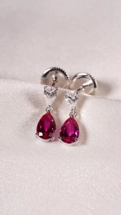 Baby Arabella Ruby White Gold Plated -Lustre Jewelry Shop Baby Arabella Ruby White Gold Plated 89DS
