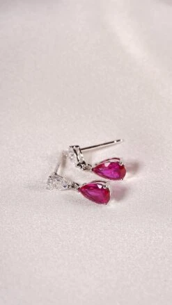 Baby Arabella Ruby White Gold Plated -Lustre Jewelry Shop Baby Arabella Ruby White Gold Plated 89JS