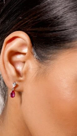 Baby Arabella Ruby White Gold Plated -Lustre Jewelry Shop Baby Arabella Ruby White Gold Plated 9809SDS