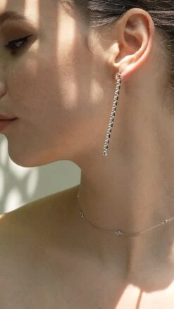 Baby Cassidy Earrings White Gold Plated -Lustre Jewelry Shop Baby Cassidy Earrings Silver 878787