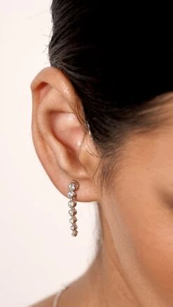 Baby Quentin Drop Earrings White Gold Plated