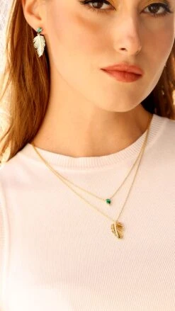 Borneo Necklace 18K Gold Vermeil -Lustre Jewelry Shop Borneo Necklace 18K Gold Vermeil J89SS