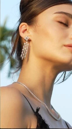 Brady Earrings White Gold Plated -Lustre Jewelry Shop Brady Earrings 2541545141