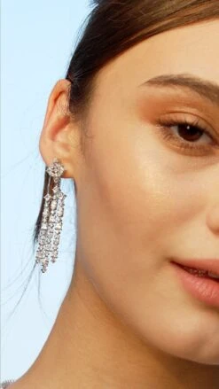 Brady Earrings White Gold Plated -Lustre Jewelry Shop Brady Earrings 78787221