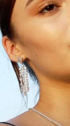 Brady Earrings White Gold Plated -Lustre Jewelry Shop Brady Earrings 8728721