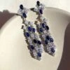 Brady Sapphire Earrings White Gold Plated -Lustre Jewelry Shop BradyDrops SA Still