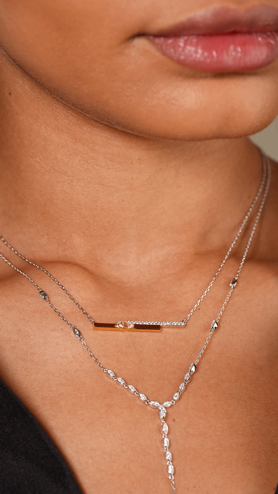 Jaena Necklace White Gold Plated 10 Jaena Necklace White Gold Plated - Image 8