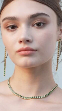 Cassidy Earrings Emerald 18K Gold Vermeil 28 Cassidy Earrings Emerald 18K Gold Vermeil -Lustre Jewelry Shop CASSIDY EARRINGS EMERALD GOLD VERMEIL 383821100