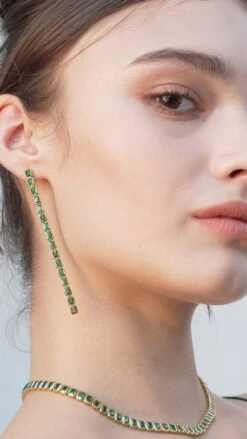 Cassidy Necklace Emerald 18K Gold Vermeil 25 Cassidy Necklace Emerald 18K Gold Vermeil -Lustre Jewelry Shop CASSIDY EARRINGS EMERALD GOLD VERMEIL 83838211