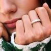 Cassidy Ring White Gold Plated 2 Cassidy Ring White Gold Plated -Lustre Jewelry Shop CASSIDY RING WHITE GOLD PLATED 9OISKM