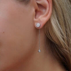 Gala Drop Earrings White Gold Plated -Lustre Jewelry Shop CE925W XXGA