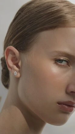 Cecile Pear Studs 9K White Gold 16 Cecile Pear Studs 9K White Gold -Lustre Jewelry Shop CECILE PEAR STUDS 9K WHITE GOLD IUD8