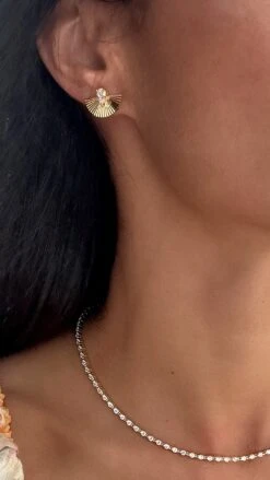 Coralie Necklace 18K Gold Vermeil -Lustre Jewelry Shop CELENE FAN 990S