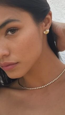 Celene Fan Studs 18K Gold Vermeil 27 Celene Fan Studs 18K Gold Vermeil -Lustre Jewelry Shop CELENE FAN STUDS 18K GOLD VERMEIL DLJD