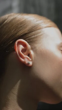 Comet Stud White Gold Plated -Lustre Jewelry Shop COMETSTUD2