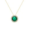 Cory Necklace 18K Yellow Gold Emerald -Lustre Jewelry Shop CORYNECKLACEEMYG ws
