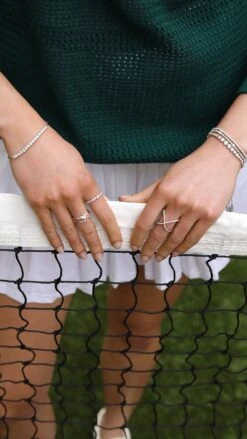 Crux Ring In White Gold Plated 18 Crux Ring In White Gold Plated -Lustre Jewelry Shop CRUX TENNIS KJSK