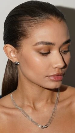 Cyndi Necklace White Gold Plated 22 Cyndi Necklace White Gold Plated -Lustre Jewelry Shop CYNDI NECKLACE CELENE KLKS99S