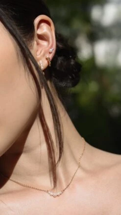 Cady Bead Hoops 18K Gold Vermeil -Lustre Jewelry Shop Cady Pearl Necklace Gold Vermeil DU8S 51c890ba dafc 4fe7 8cac 2a33ea352344