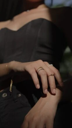 Cady Bead Ring 18K Gold Vermeil -Lustre Jewelry Shop CadyBeadRingGoldVermeil939