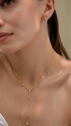 Calluna Necklace 18K Gold Vermeil -Lustre Jewelry Shop Calluna Necklace 18K Gold Vermeil 89OKKD
