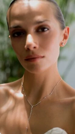 Calluna Necklace White Gold Plated -Lustre Jewelry Shop Calluna Necklace White Gold Plated 89IUSW