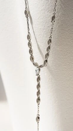 Calluna Necklace White Gold Plated -Lustre Jewelry Shop Calluna Necklace White Gold Plated 98SDS