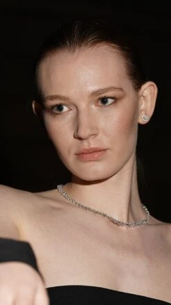 Camden Heart Line Necklace White Gold Plated -Lustre Jewelry Shop Camden Heart Line Necklace 988ee11