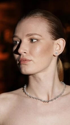 Camden Heart Line Necklace White Gold Plated -Lustre Jewelry Shop Camden Heart Line Necklace 98w89w