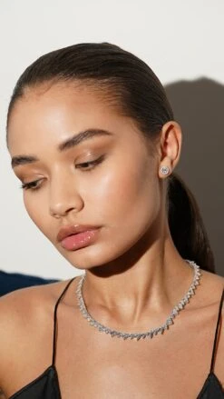 Camden Heart Line Necklace White Gold Plated -Lustre Jewelry Shop Camden Heart Line Necklace jkdjdks333