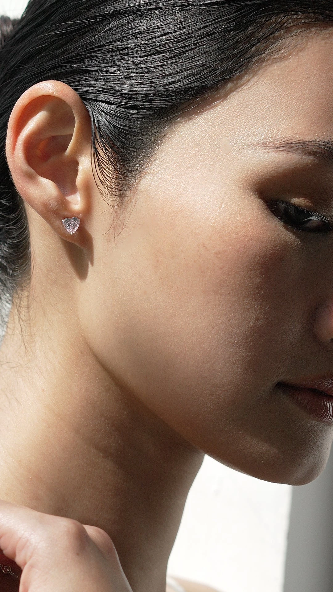 Camden Pink Heart Studs 7 Camden Pink Heart Studs - Image 5