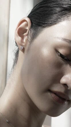 Camden Heart Studs White Gold -Lustre Jewelry Shop Camden Heart Studs White Gold 8EDJSJA