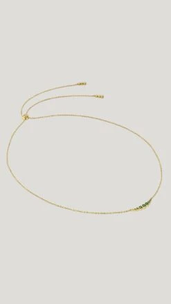 Carissa Emerald Necklace 18K Gold Vermeil 22 Carissa Emerald Necklace 18K Gold Vermeil -Lustre Jewelry Shop Carissa Emerald Necklace 18K Gold Vermeil 09DS