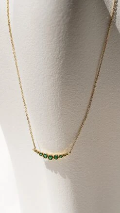 Carissa Emerald Necklace 18K Gold Vermeil 21 Carissa Emerald Necklace 18K Gold Vermeil -Lustre Jewelry Shop Carissa Emerald Necklace 18K Gold Vermeil 889LSK