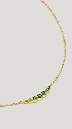 Carissa Emerald Necklace 18K Gold Vermeil 26 Carissa Emerald Necklace 18K Gold Vermeil -Lustre Jewelry Shop Carissa Emerald Necklace 18K Gold Vermeil POID09