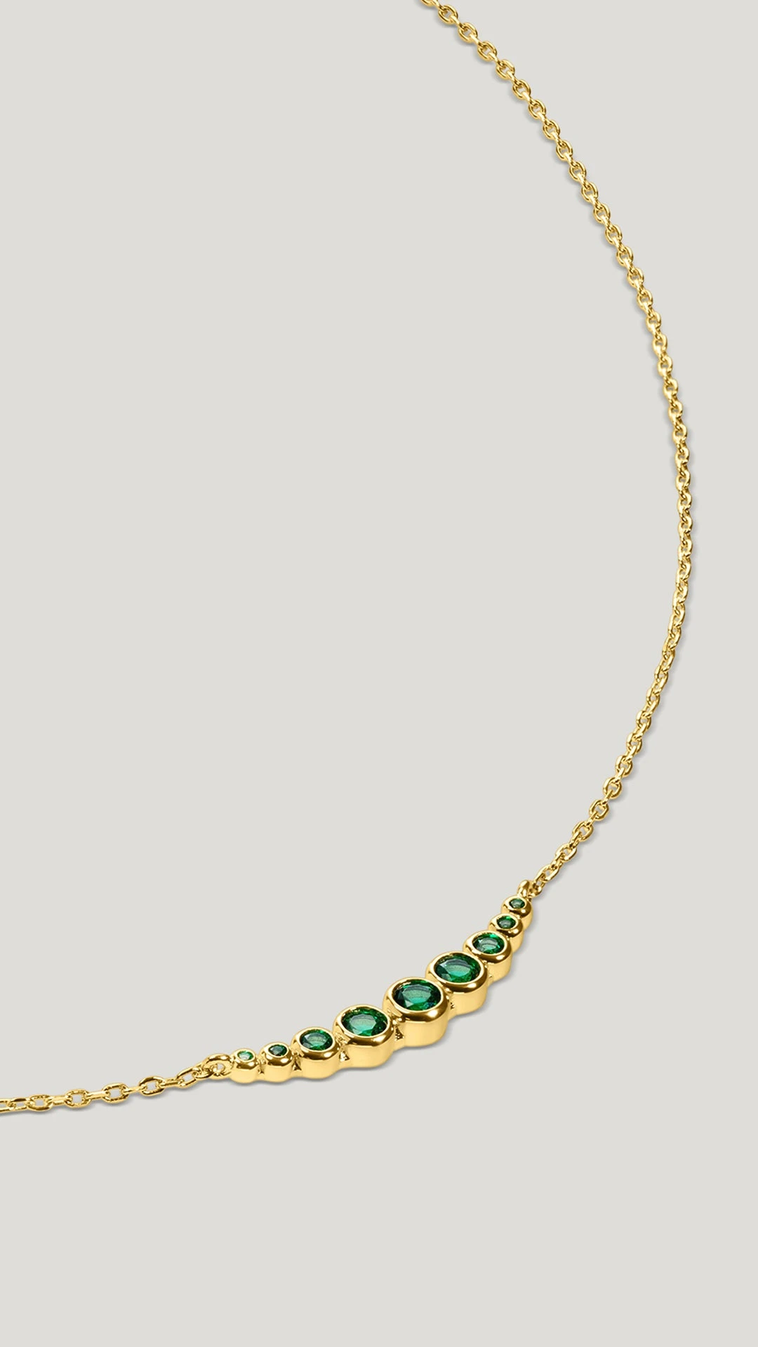 Carissa Emerald Necklace 18K Gold Vermeil 14 Carissa Emerald Necklace 18K Gold Vermeil - Image 12