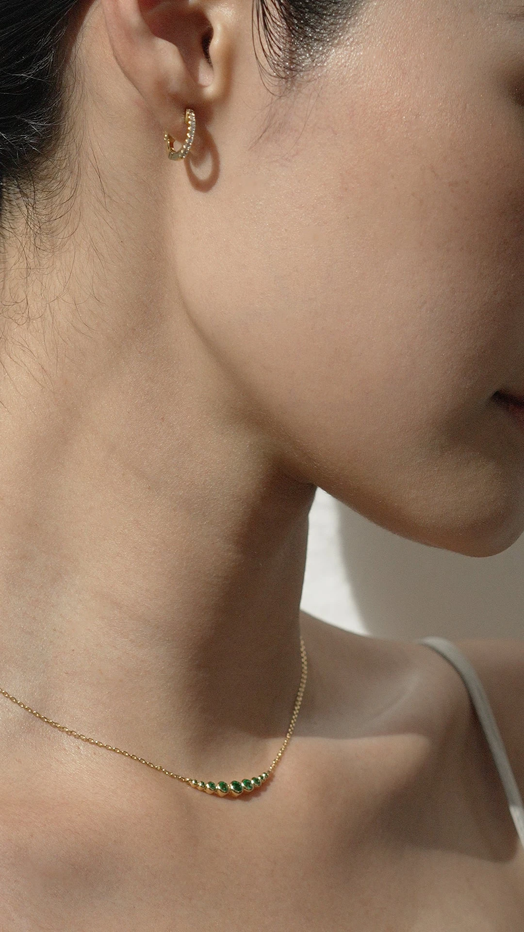 Carissa Emerald Necklace 18K Gold Vermeil 12 Carissa Emerald Necklace 18K Gold Vermeil - Image 10