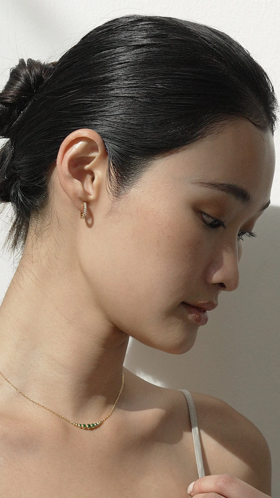 Carissa Emerald Necklace 18K Gold Vermeil 13 Carissa Emerald Necklace 18K Gold Vermeil - Image 11