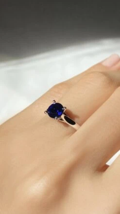 Caroline Ring 1.50ct Sapphire 18K White Gold -Lustre Jewelry Shop CarolineRing SA WG LS8 ca8ad128 7801 484c be32 43581dabf964