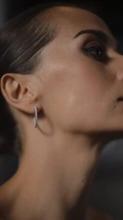 Cassia Small Hoops White Gold Plated