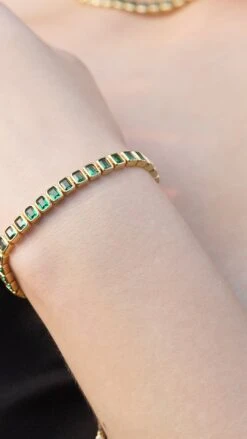 Cassidy Bracelet Emerald 18K Gold Vermeil -Lustre Jewelry Shop Cassidy Bracelet Emerald Gold Vermeil 4848321