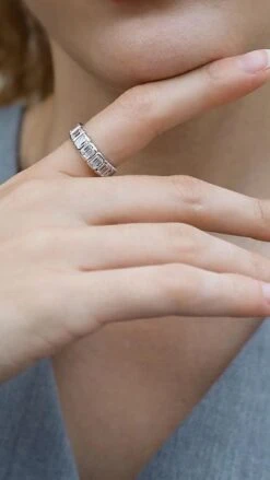 Cassidy Ring White Gold Plated -Lustre Jewelry Shop Cassidy Ring White Gold Plated 98DSOISA