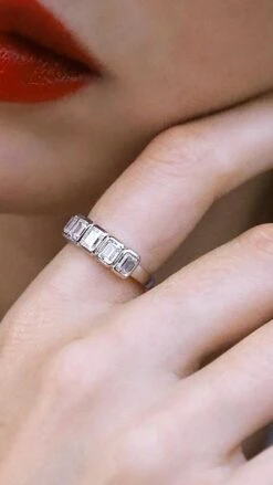 Cassidy Ring White Gold Plated -Lustre Jewelry Shop Cassidy Ring White Gold Plated IUDX