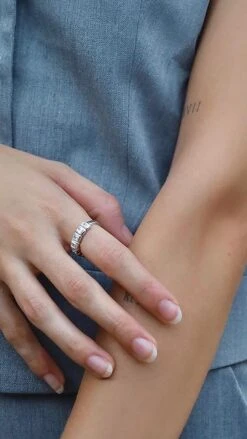 Cassidy Ring White Gold Plated -Lustre Jewelry Shop Cassidy Ring White Gold Plated UID4D