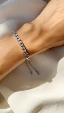 Cassidy Bracelet White Gold Plated -Lustre Jewelry Shop CassidyBracelet LS1
