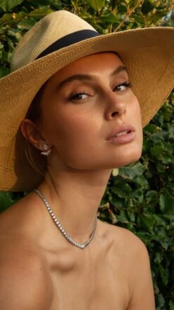 Cassidy Necklace White Gold Plated -Lustre Jewelry Shop CassidyNecklaceSilver3733