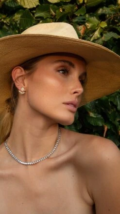 Cassidy Necklace White Gold Plated -Lustre Jewelry Shop CassidyNecklaceSilver7373