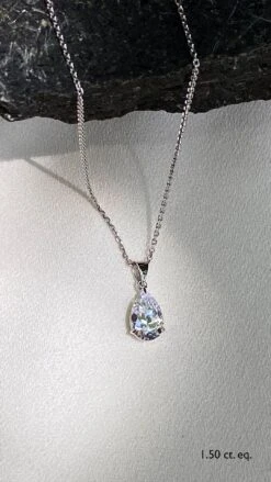 Cecile Necklace 9K White Gold -Lustre Jewelry Shop Cecile Necklace White Gold 9DS