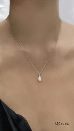 Cecile Necklace 9K White Gold -Lustre Jewelry Shop Cecile Necklace White Gold D88DSS